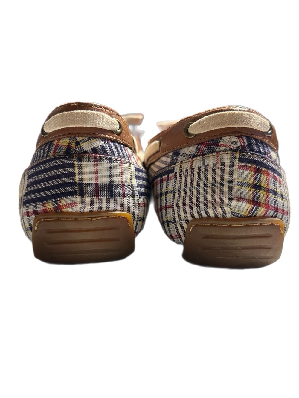 Plaid Leather-Trim Ballet Flats - Brown Plaid - Picture 3 of 6